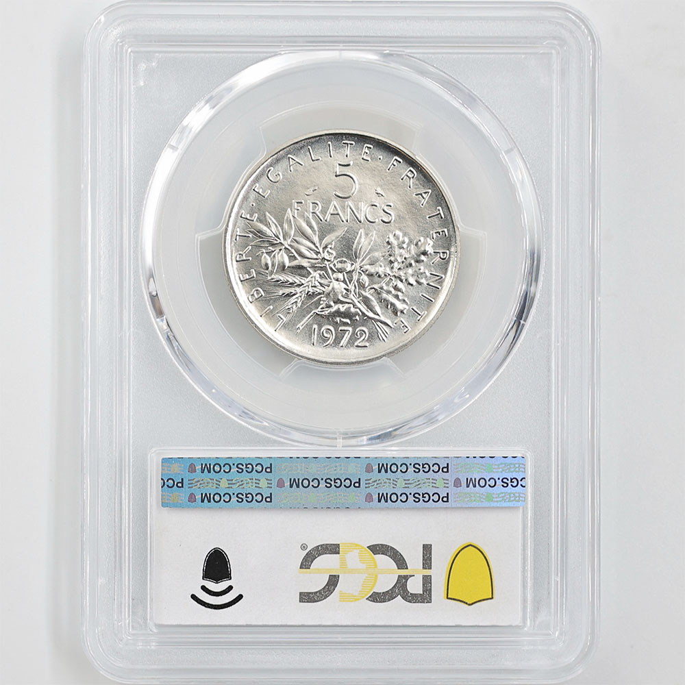 1972 �ե�� ��򼬤����� 5�ե�� ��Ƽ�� PCGS MS 69 �ǹ���� ����̤������