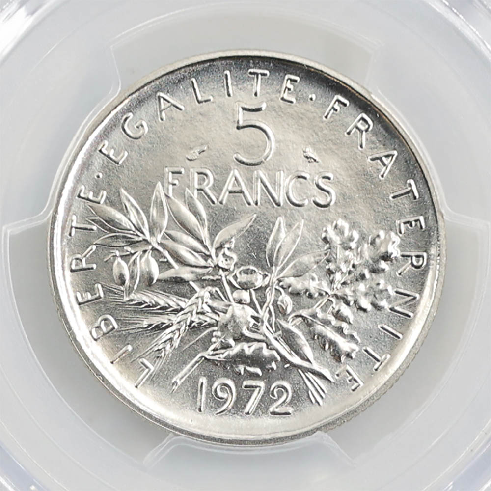 1972 �ե�� ��򼬤����� 5�ե�� ��Ƽ�� PCGS MS 69 �ǹ���� ����̤������