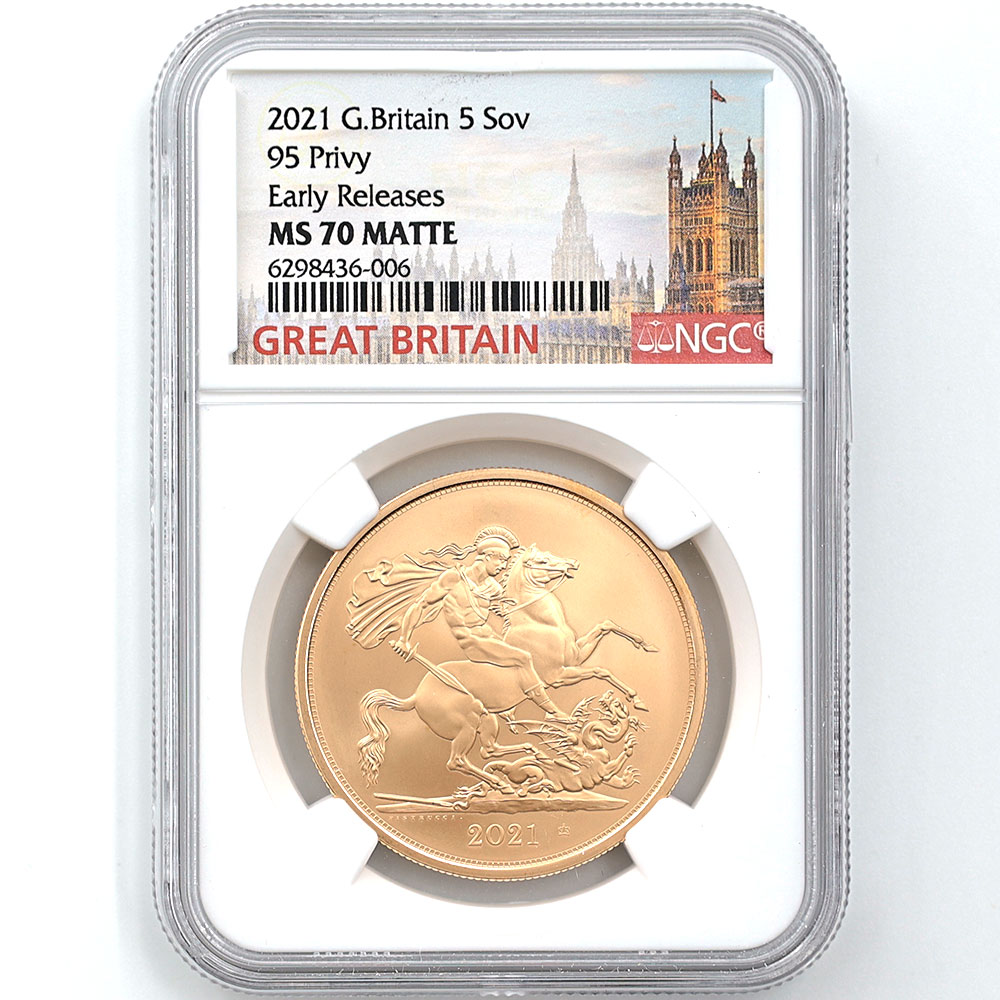 2021 �ѹ� ���ꥶ�٥�2�� ���֥�� 5�ݥ�� ��� ̤���� NGC MS 70 MATTE ER ������ �ǹ���� ����̤������ ��Ȣ�� �����ꥹ ���