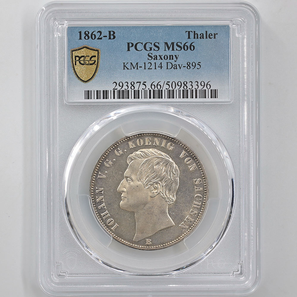 1862 �ɥ��� �������󲦹� ��ϥ�  1�����顼 ��� ̤���� PCGS MS 66 �ǹ���� ����̤������