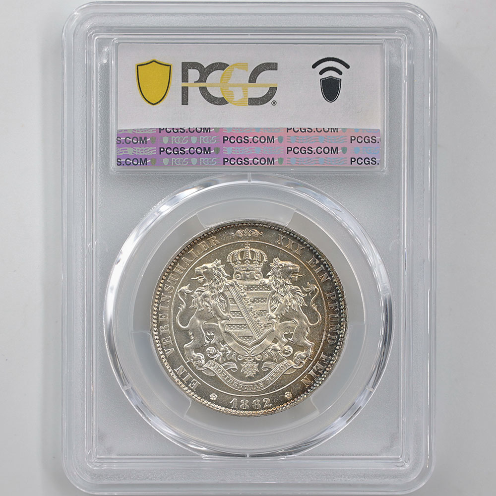 1862 �ɥ��� �������󲦹� ��ϥ�  1�����顼 ��� ̤���� PCGS MS 66 �ǹ���� ����̤������