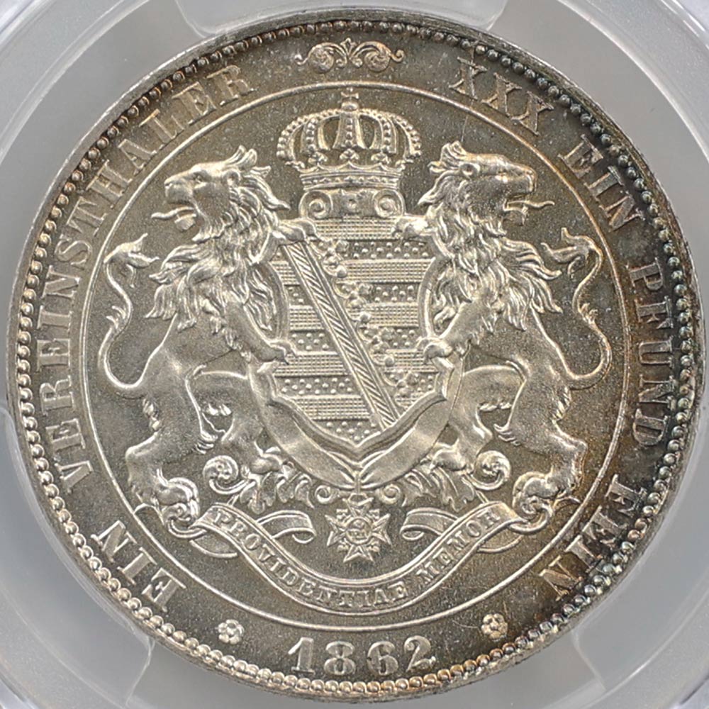 1862 �ɥ��� �������󲦹� ��ϥ�  1�����顼 ��� ̤���� PCGS MS 66 �ǹ���� ����̤������
