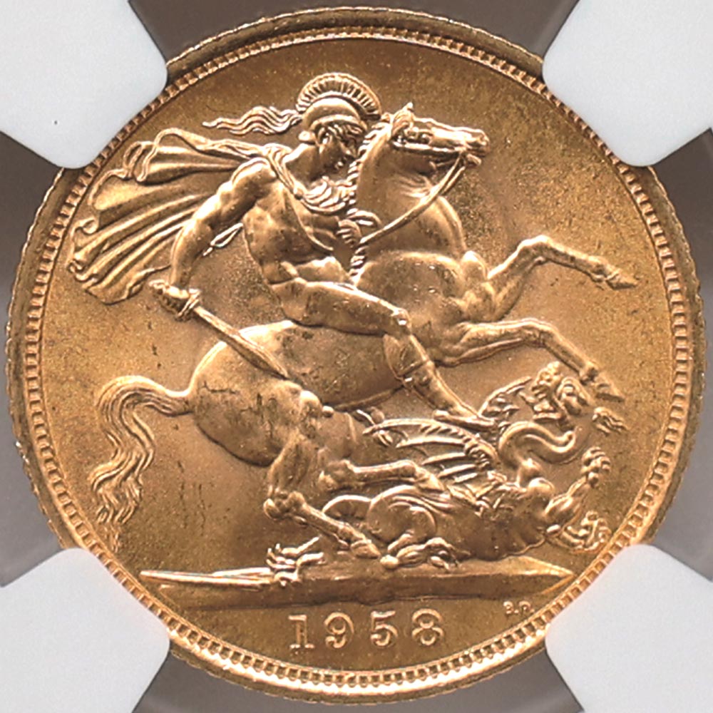 1958 �ѹ� ���ꥶ�٥�2�� ���֥�� 1�ݥ�ɡ�1���֥��˶�� NGC MS 66 ����̤������ �����硼��ε�༣ 