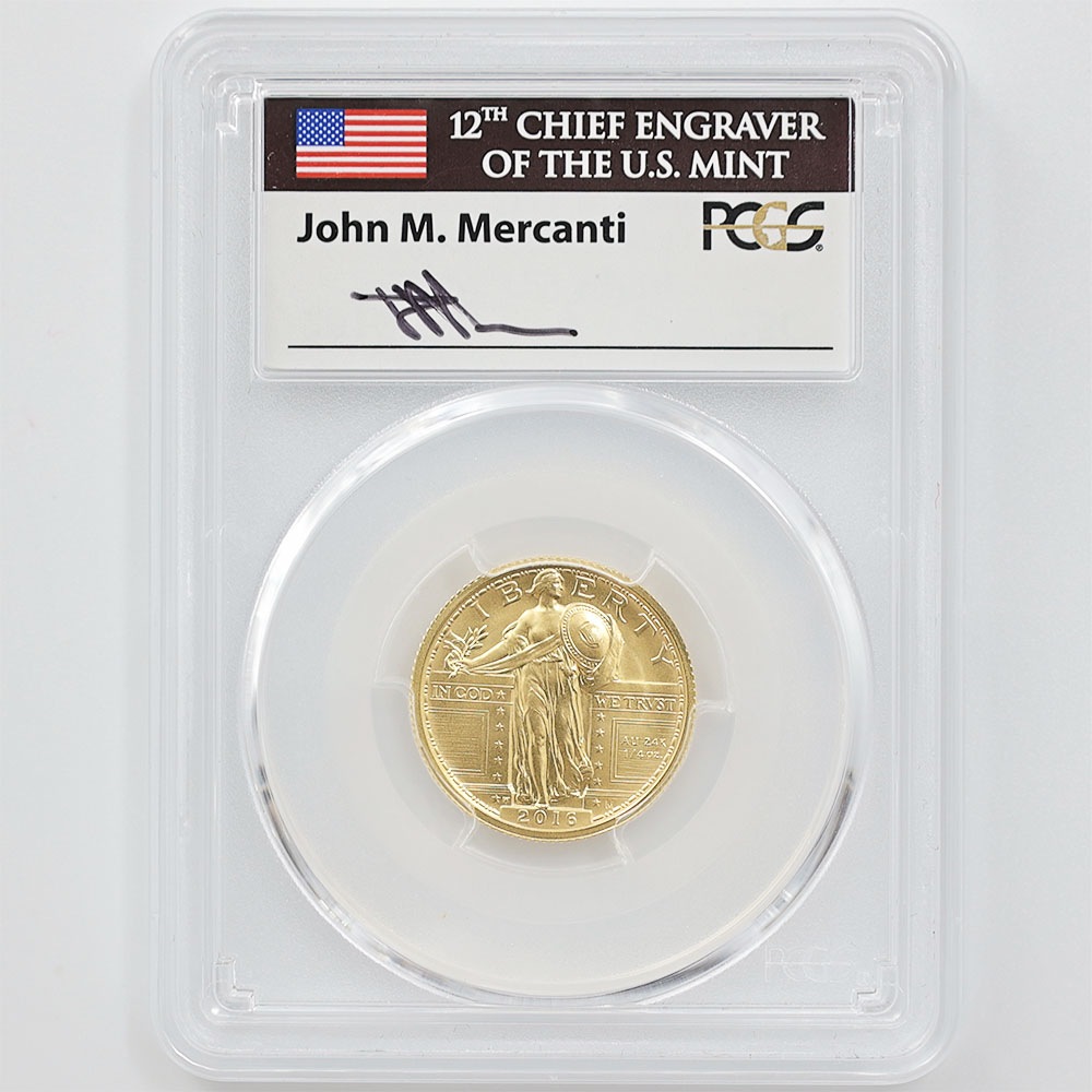 �������� 2016 ����ꥫ ���������󥰥�Хƥ�100��ǯ 25����� ��� 1/4���� PCGS SP 70 FDOI ������ �ʽ��������  �ǹ���� ����̤������ �ڥݥ���ȡ������ݥ������оݳ���