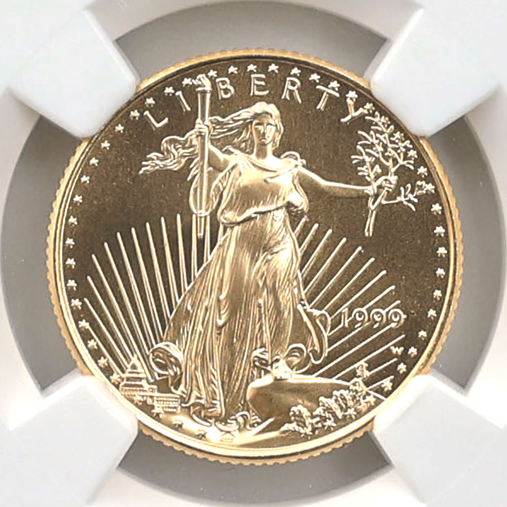 �������� 1999 ����ꥫ ������� �������� 10�ɥ� ��� 1/4���� ̤���� NGC MS 70 �ǹ���� ����̤�����ʡڥݥ���ȡ������ݥ������оݳ���