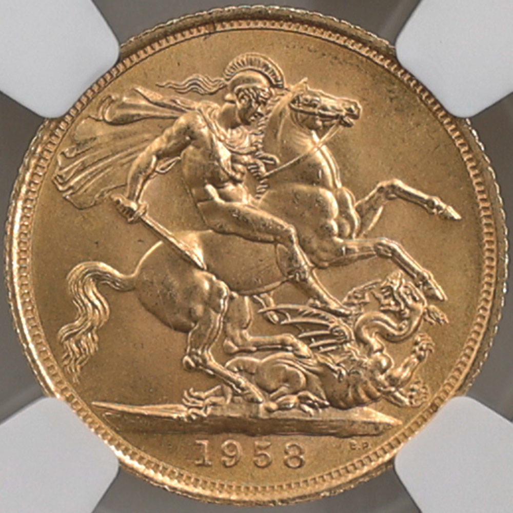 1958 �ѹ� ���ꥶ�٥�2�� ���֥�� 1�ݥ�ɡ�1���֥��˶�� NGC MS 66 ����̤������ �����硼��ε�༣ 