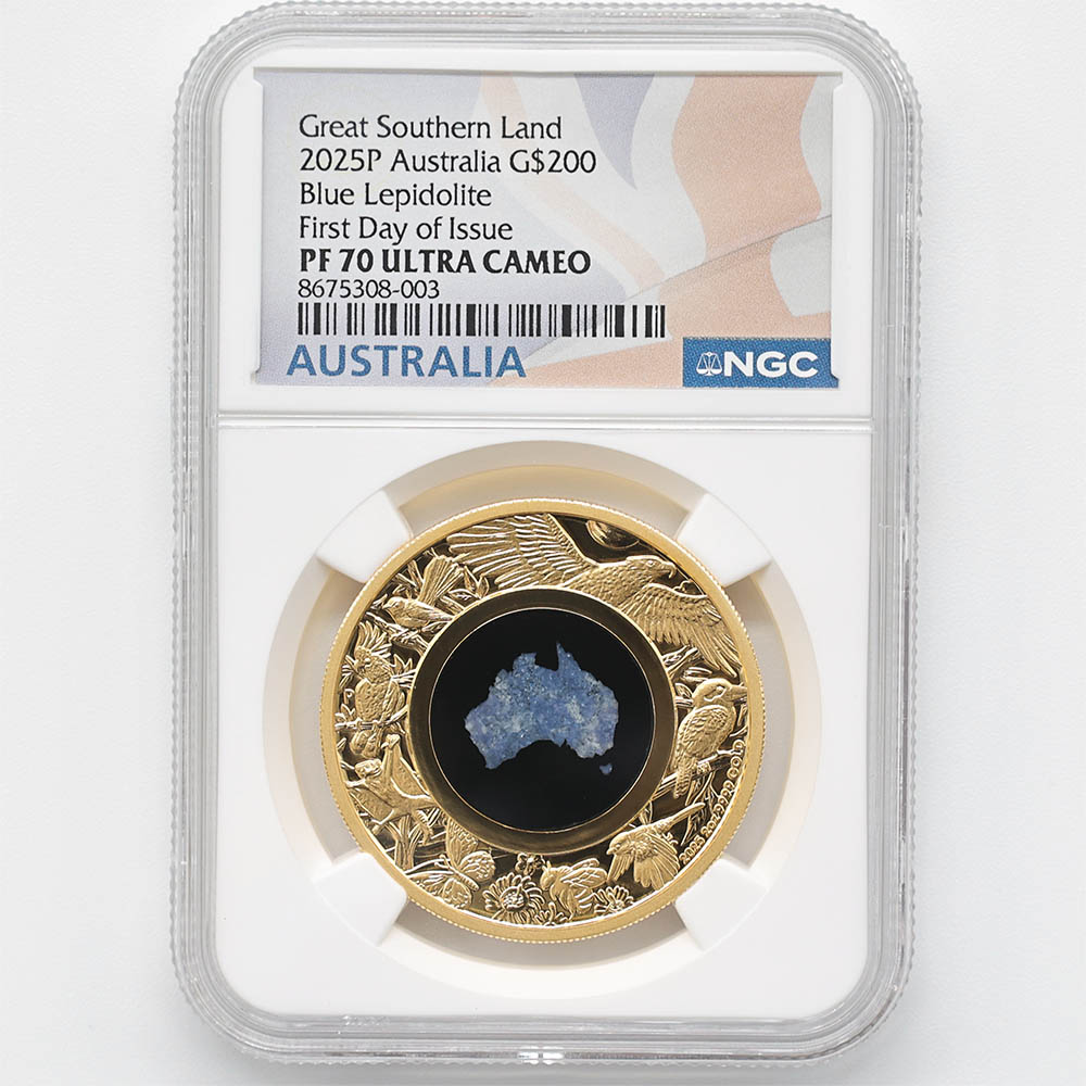 ���ָ������̲��� 2025 �������ȥ�ꥢ ���졼�ȡ������󡦥��� 200��ɥ� ��� 2���� �֥롼��ԥɥ饤���Ȥ���� �ץ롼�� NGC PF 70 UC FDOI ������ �ʽ�������� �ǹ���� ����̤������ ��Ȣ��