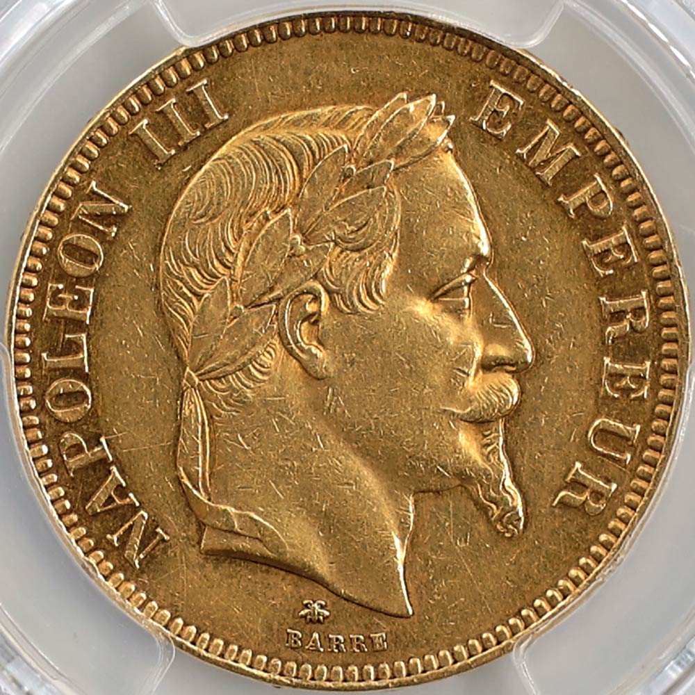 ��α�� �������� 1864A �ե�� �ʥݥ쥪��3�� 100�ե�� ��� PCGS AU 53 �����ʡڥݥ���ȡ������ݥ������оݳ���