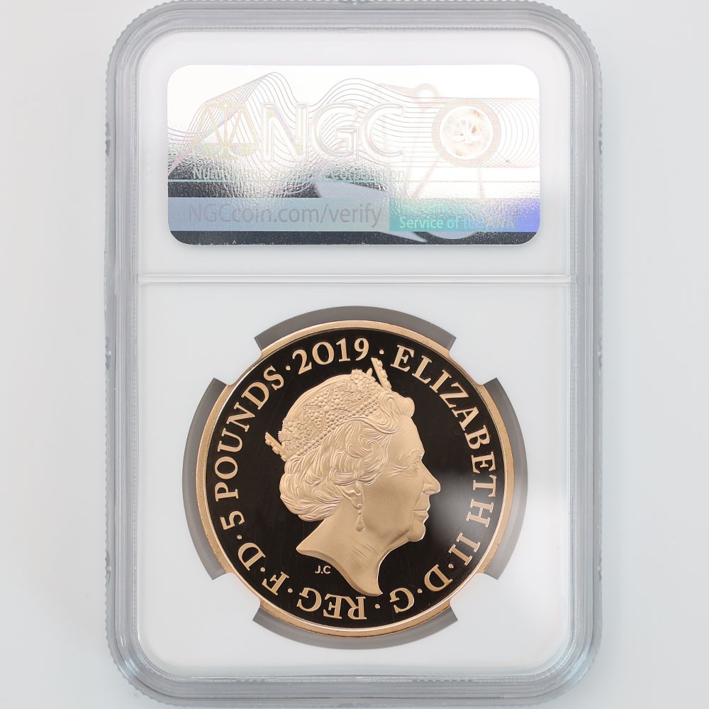 2019 �ѹ� ����ɥ��㥳���󥳥쥯����� �勵�ꥬ�饹 5�ݥ�� ��� �ץ롼�� NGC PF 70 UC �ǹ���� ����̤������ �����ꥹ ���