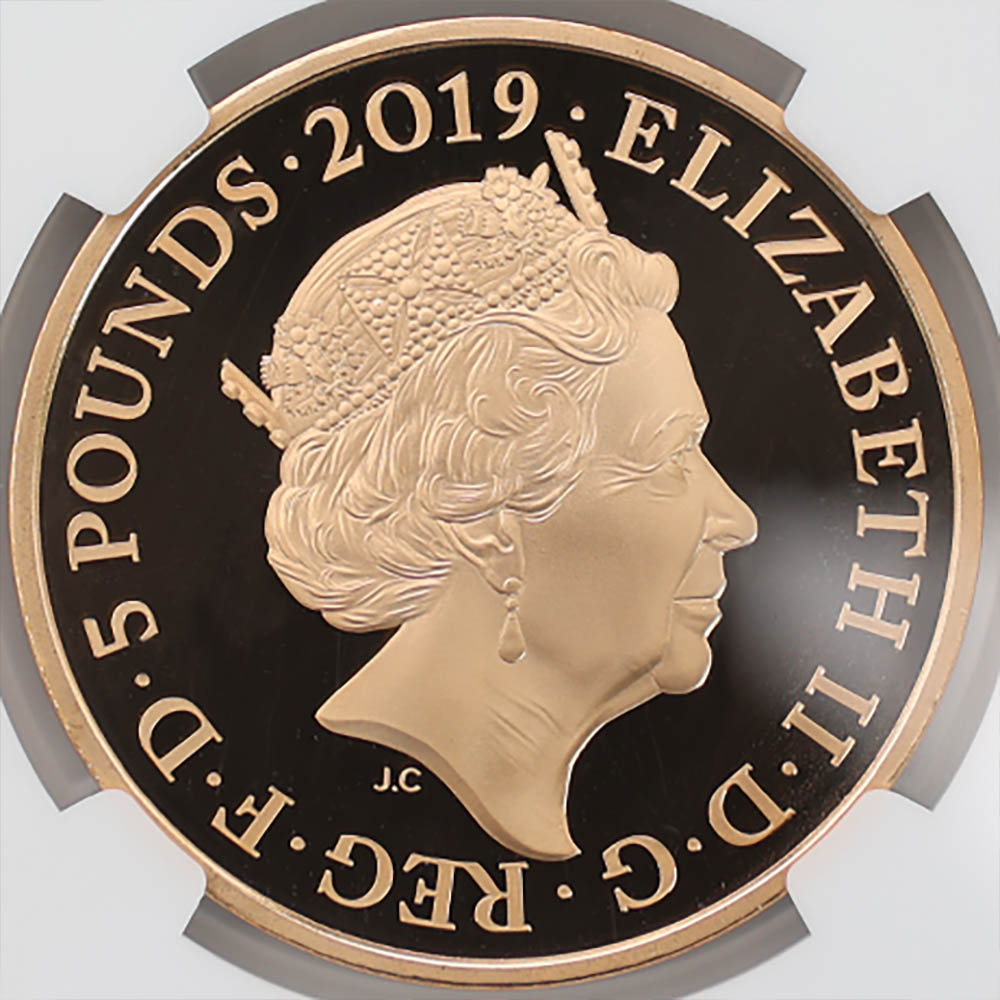 2019 �ѹ� ����ɥ��㥳���󥳥쥯����� �勵�ꥬ�饹 5�ݥ�� ��� �ץ롼�� NGC PF 70 UC �ǹ���� ����̤������ �����ꥹ ���