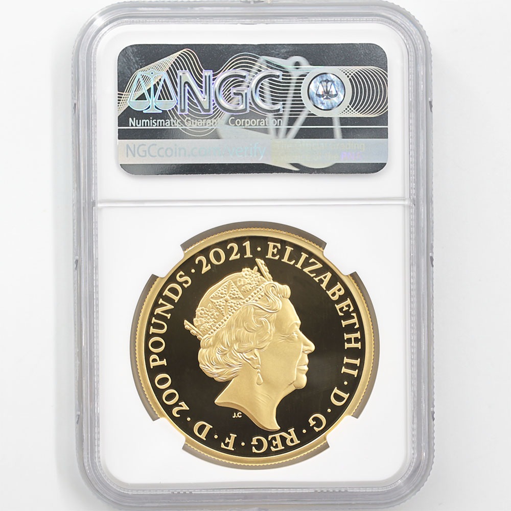 2021 ѹ եå粦¨1,150ǯǰ 200ݥ  2 ץ롼 NGC PF 70 UC FDOI  ʽ ǹ ̤ Ȣ ꥹ 
