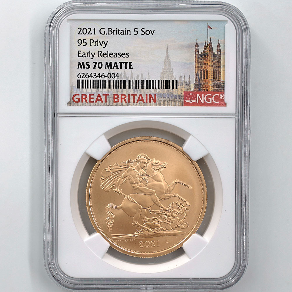 2021 �ѹ� ���ꥶ�٥�2�� ���֥�� 5�ݥ�� ��� ̤���� NGC MS 70 MATTE ER ������ �ǹ���� ����̤������ ��Ȣ�� �����ꥹ ���