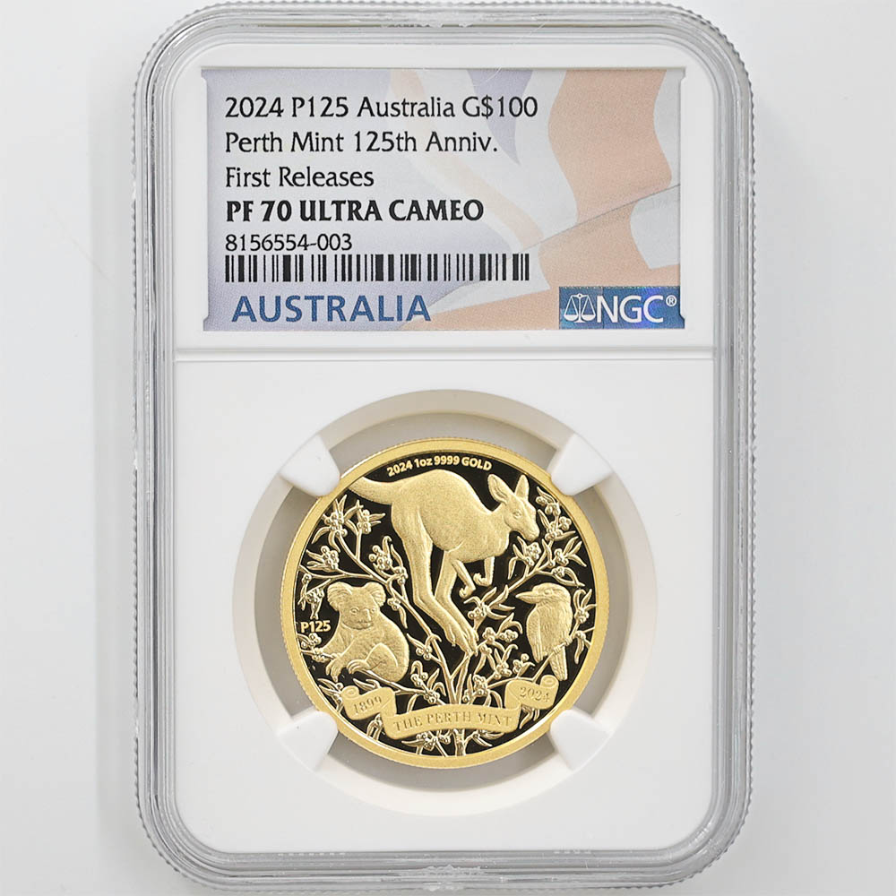 2024 オーストラリア パース造幣局創立125周年 100豪ドル 金貨 1オンス