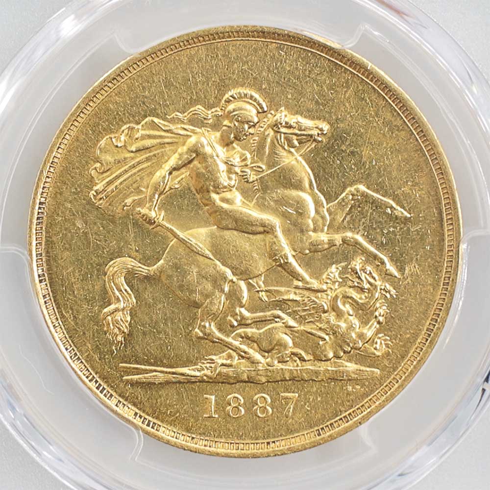 �������� 1887 �ѹ� �������ȥꥢ���� ����ӥ꡼�إå� 5�ݥ�� ��5���֥��� ��� PCGS MS 62 ��̤������ �����ꥹ ��ߡڥݥ���ȡ������ݥ������оݳ���