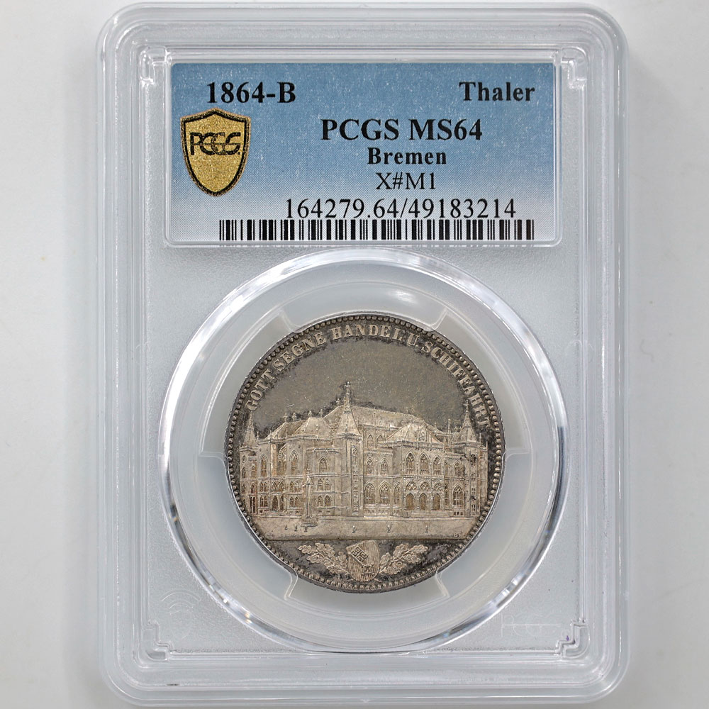 1864 �ɥ��� �֥졼��� ���ڷ������ 1�����顼 ��� PCGS MS 64 ̤���ѡ�����̤������