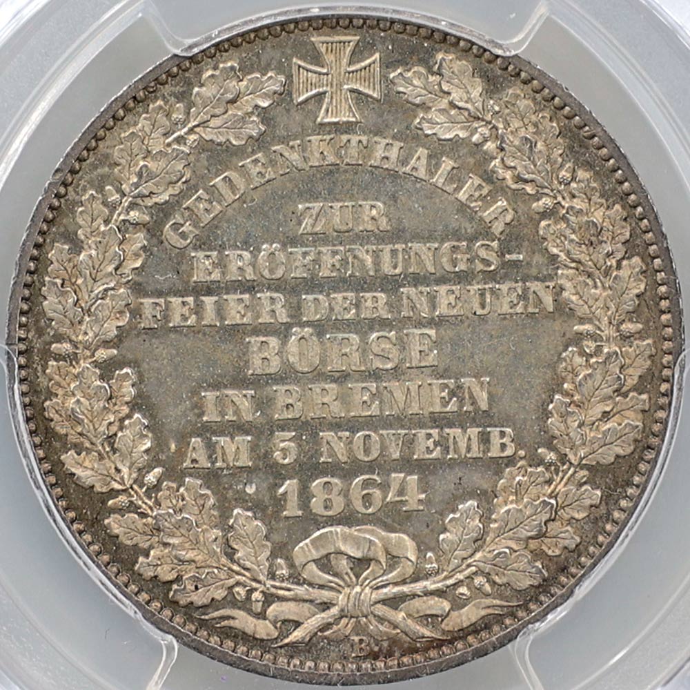 1864 �ɥ��� �֥졼��� ���ڷ������ 1�����顼 ��� PCGS MS 64 ̤���ѡ�����̤������
