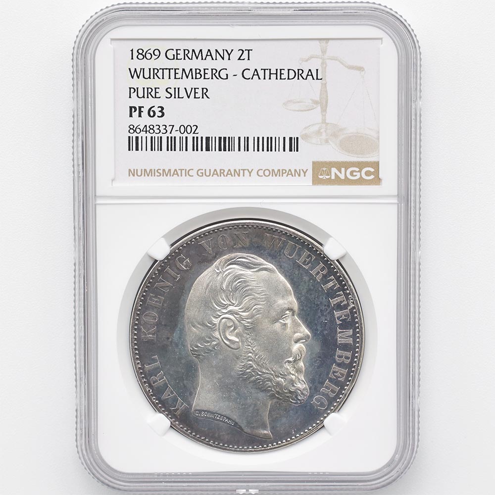 1869 �ɥ��� �����ƥ�٥륯���� ������1�� ���������Ʋ������ǰ 2�����顼 �ץ롼�ն�� NGC PF 63 �ǹ���� ����̤������