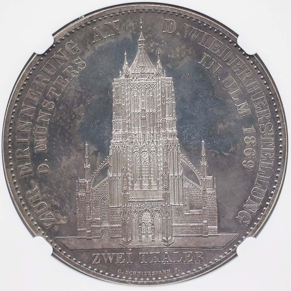 1869 �ɥ��� �����ƥ�٥륯���� ������1�� ���������Ʋ������ǰ 2�����顼 �ץ롼�ն�� NGC PF 63 �ǹ���� ����̤������