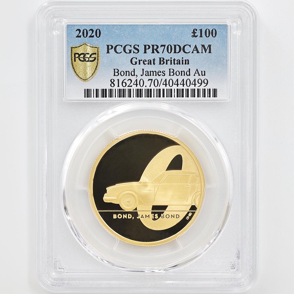 �������� 2020 �ѹ� 007 �������ॺ���ܥ�� ��1�� 100�ݥ�� ��� 1���� �ץ롼�� PCGS PR 70 DCAM �ǹ���� ����̤������ �����ꥹ ���