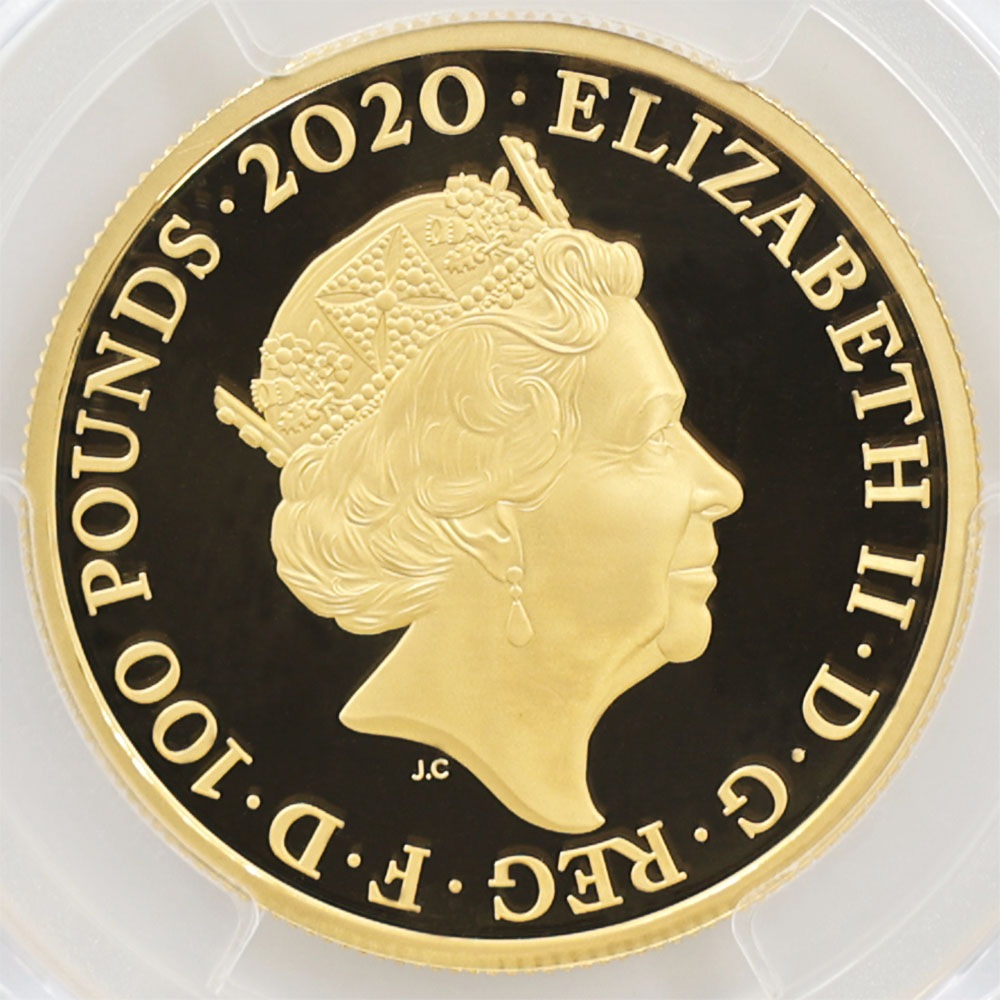 �������� 2020 �ѹ� 007 �������ॺ���ܥ�� ��1�� 100�ݥ�� ��� 1���� �ץ롼�� PCGS PR 70 DCAM �ǹ���� ����̤������ �����ꥹ ���