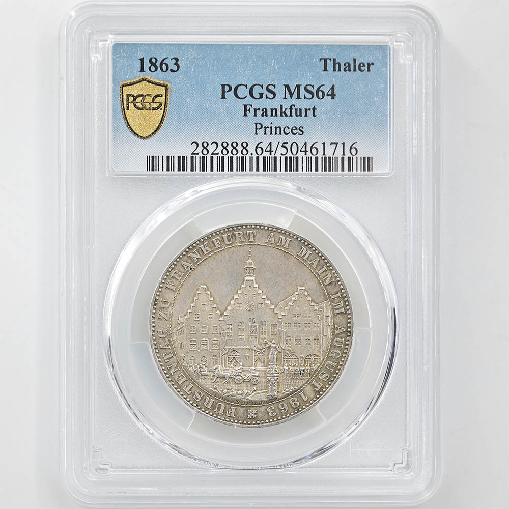 1863 ɥ ե󥯥ե ԻԷʴ 1顼  PCGS MS 64 ̤ѡ̤