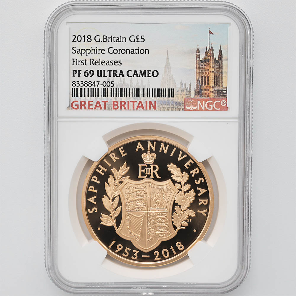 �������� 2018 �ѹ� ���ꥶ�٥�2�� �״�65��ǯ��ǰ ���ե�����������ӥ꡼ 5�ݥ�� ��� �ץ롼�� NGC PF 69 UC ��ǹ���� ����̤������ �����ꥹ ��� �ڥݥ���ȡ������ݥ������оݳ���