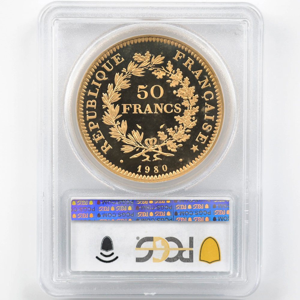 1980 �ե�� �إ饯�쥹 50�ե�� �ԥ��ե��� ��� �ץ롼�� PCGS SP 69 DCAM �ǹ���� ����̤������
