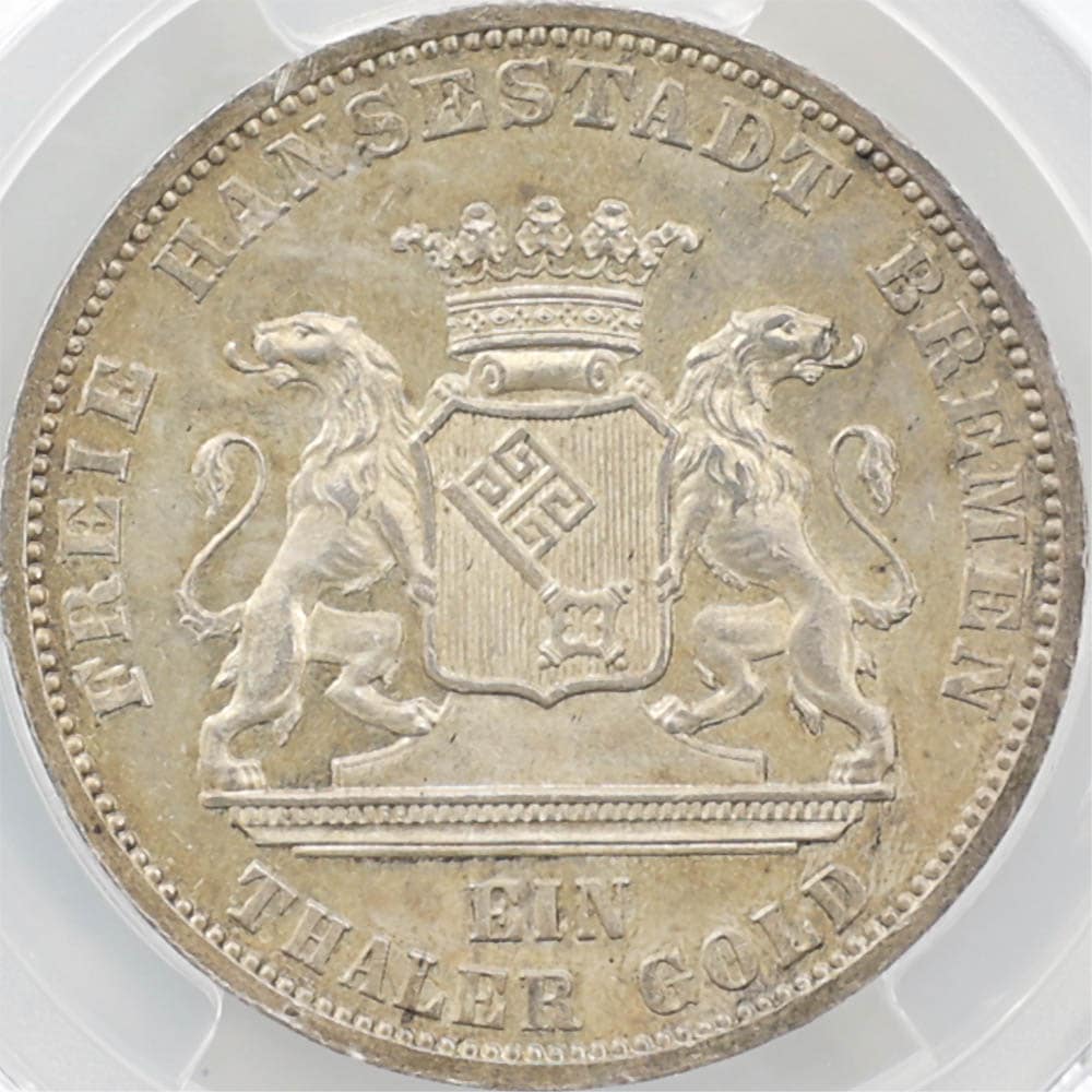 1871 �ɥ��� �֥졼���  1�����顼 ��� PCGS MS 64 ̤���ѡ�����̤������