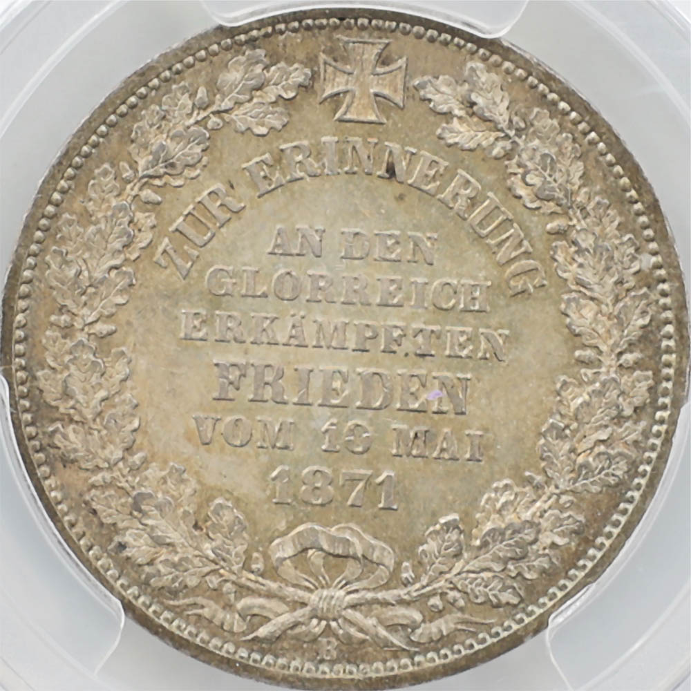 1871 �ɥ��� �֥졼���  1�����顼 ��� PCGS MS 64 ̤���ѡ�����̤������