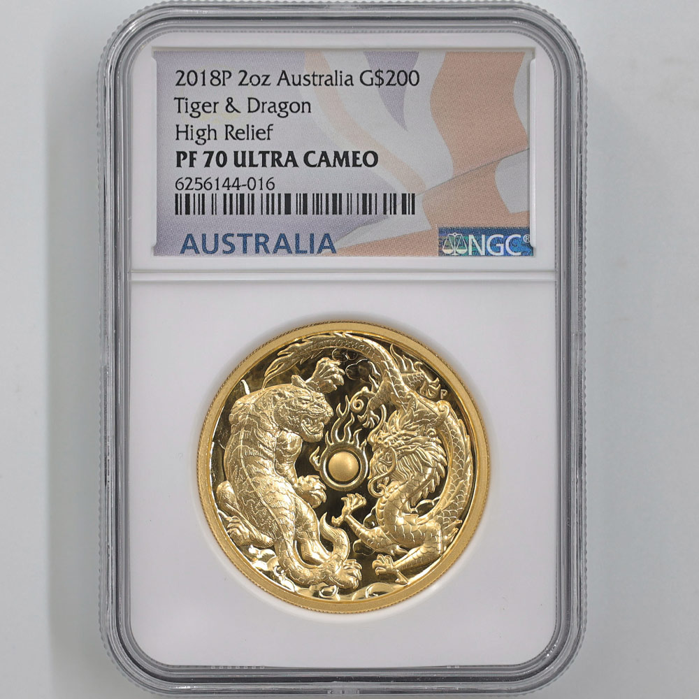 �������� 2018 �������ȥ�ꥢ ζ�ȸ� 2�祻�å� 200��ɥ� �ϥ���꡼�� ��� 2��ɥ� ��� 2���� �ץ롼�� NGC PF 70 UC FDP �ǹ���� ����̤������ ��Ȣ��