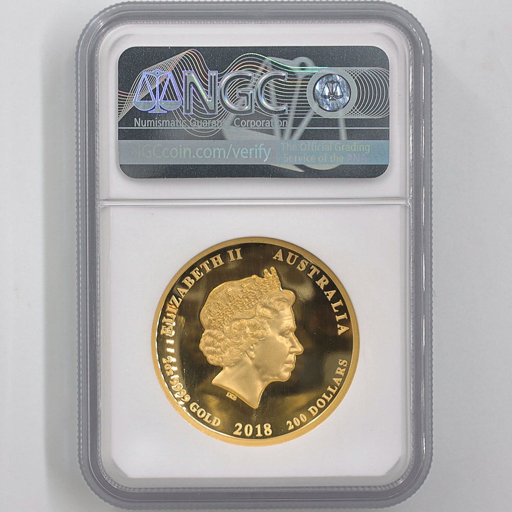 �������� 2018 �������ȥ�ꥢ ζ�ȸ� 2�祻�å� 200��ɥ� �ϥ���꡼�� ��� 2��ɥ� ��� 2���� �ץ롼�� NGC PF 70 UC FDP �ǹ���� ����̤������ ��Ȣ��