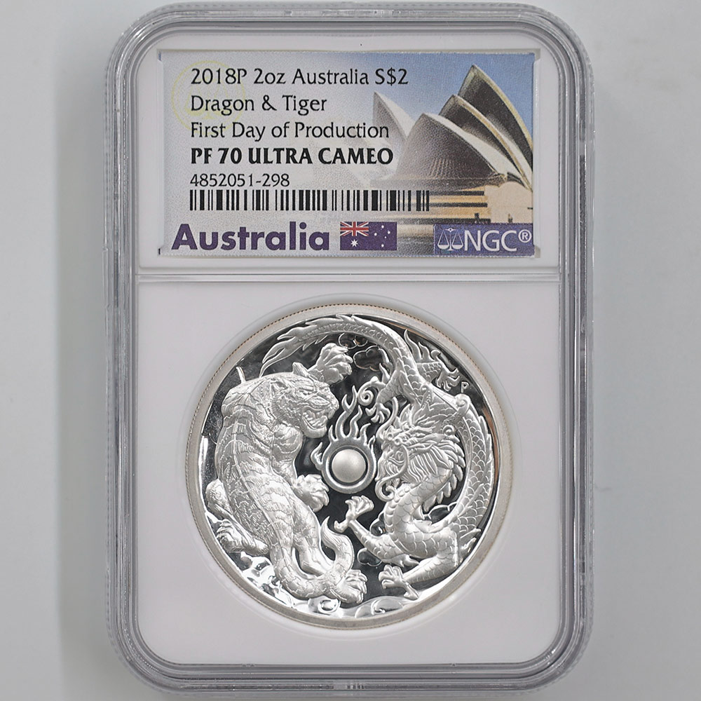 �������� 2018 �������ȥ�ꥢ ζ�ȸ� 2�祻�å� 200��ɥ� �ϥ���꡼�� ��� 2��ɥ� ��� 2���� �ץ롼�� NGC PF 70 UC FDP �ǹ���� ����̤������ ��Ȣ��