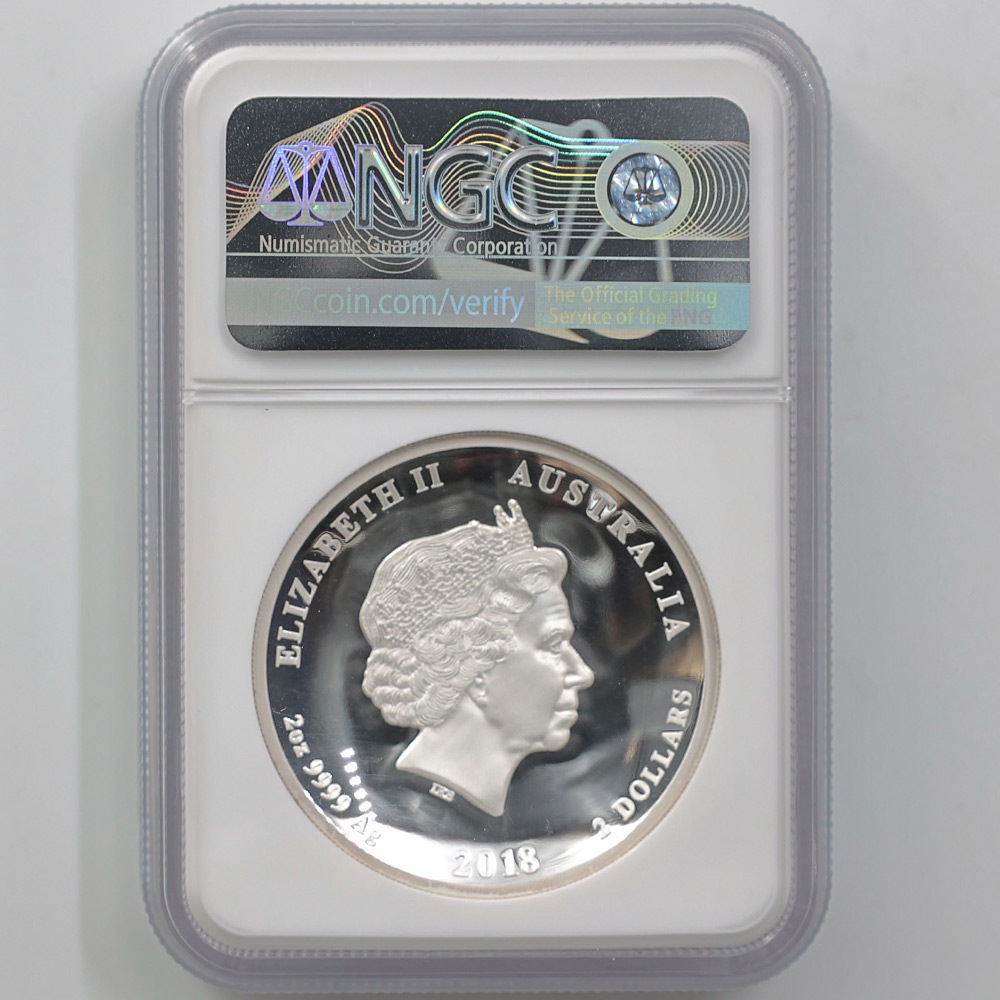 �������� 2018 �������ȥ�ꥢ ζ�ȸ� 2�祻�å� 200��ɥ� �ϥ���꡼�� ��� 2��ɥ� ��� 2���� �ץ롼�� NGC PF 70 UC FDP �ǹ���� ����̤������ ��Ȣ��