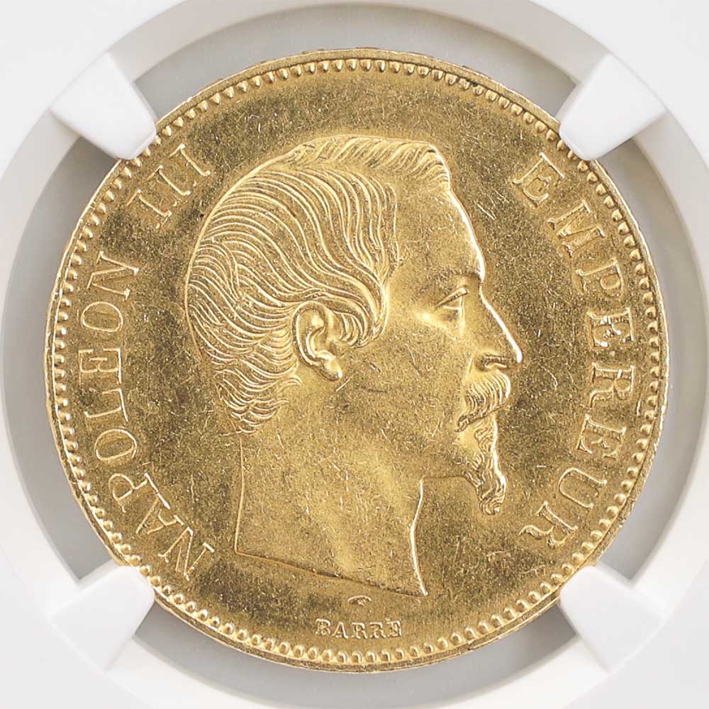 1857A �ե�� �ʥݥ쥪��3�� 100������ ��� NGC MS 63 ��ǹ���� ̤������