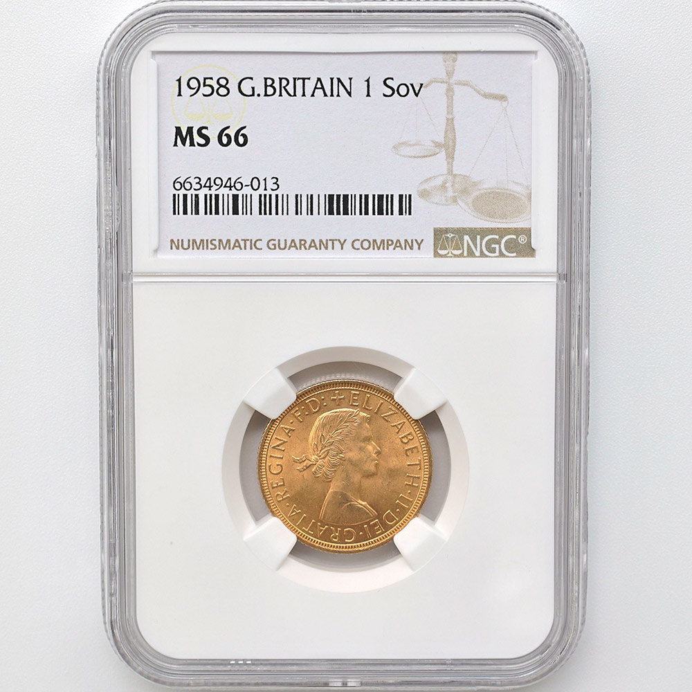 1958 �ѹ� ���ꥶ�٥�2�� ���֥�� 1�ݥ�ɡ�1���֥��˶�� NGC MS 66 ����̤������ �����硼��ε�༣ 