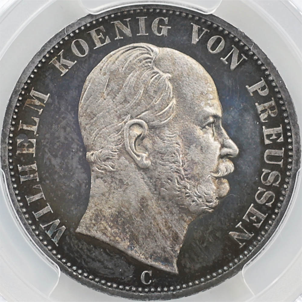 1867 �ɥ��� �ץ������󲦹� ������إ��1�� 1�����顼 ��� �ץ롼�� PCGS PR 67 CAM �ǹ���� ����̤������