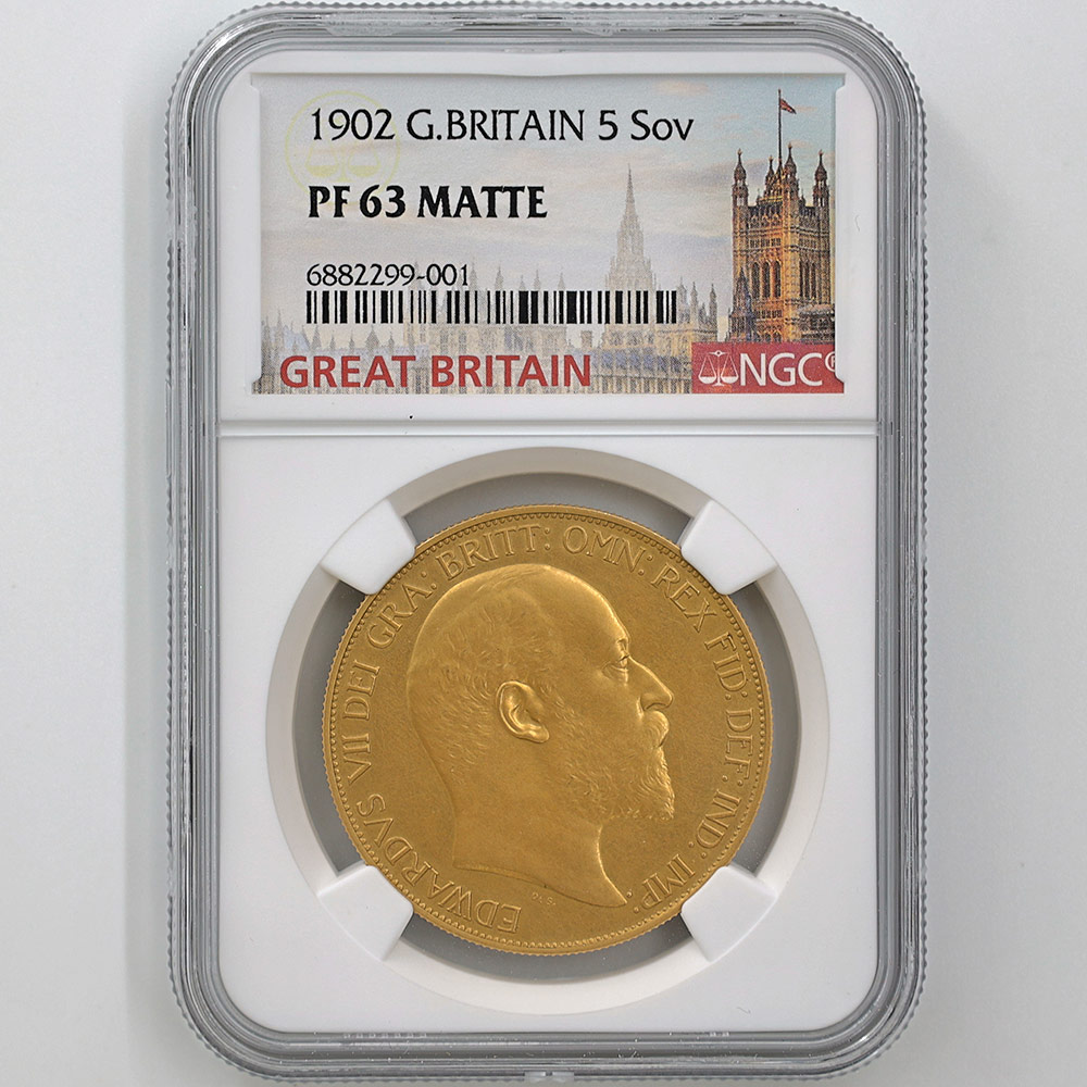 1902 �ѹ� ���ɥ��7�� ���֥�� 5�ݥ�ɡ�5���֥��˶�� �ץ롼�� �ޥå� NGC PF 63 MATTE ̤������ �����ꥹ ���