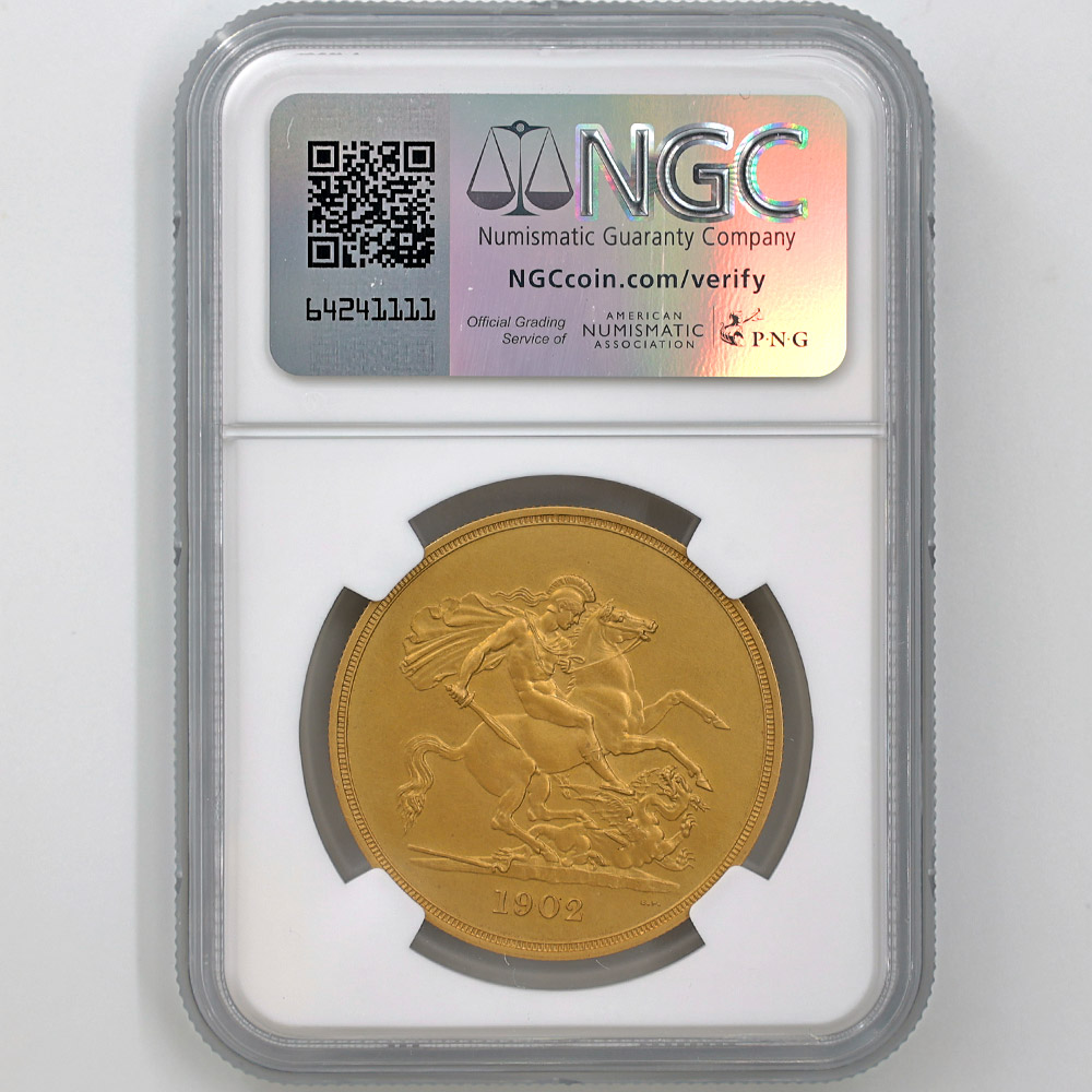 1902 �ѹ� ���ɥ��7�� ���֥�� 5�ݥ�ɡ�5���֥��˶�� �ץ롼�� �ޥå� NGC PF 63 MATTE ̤������ �����ꥹ ���