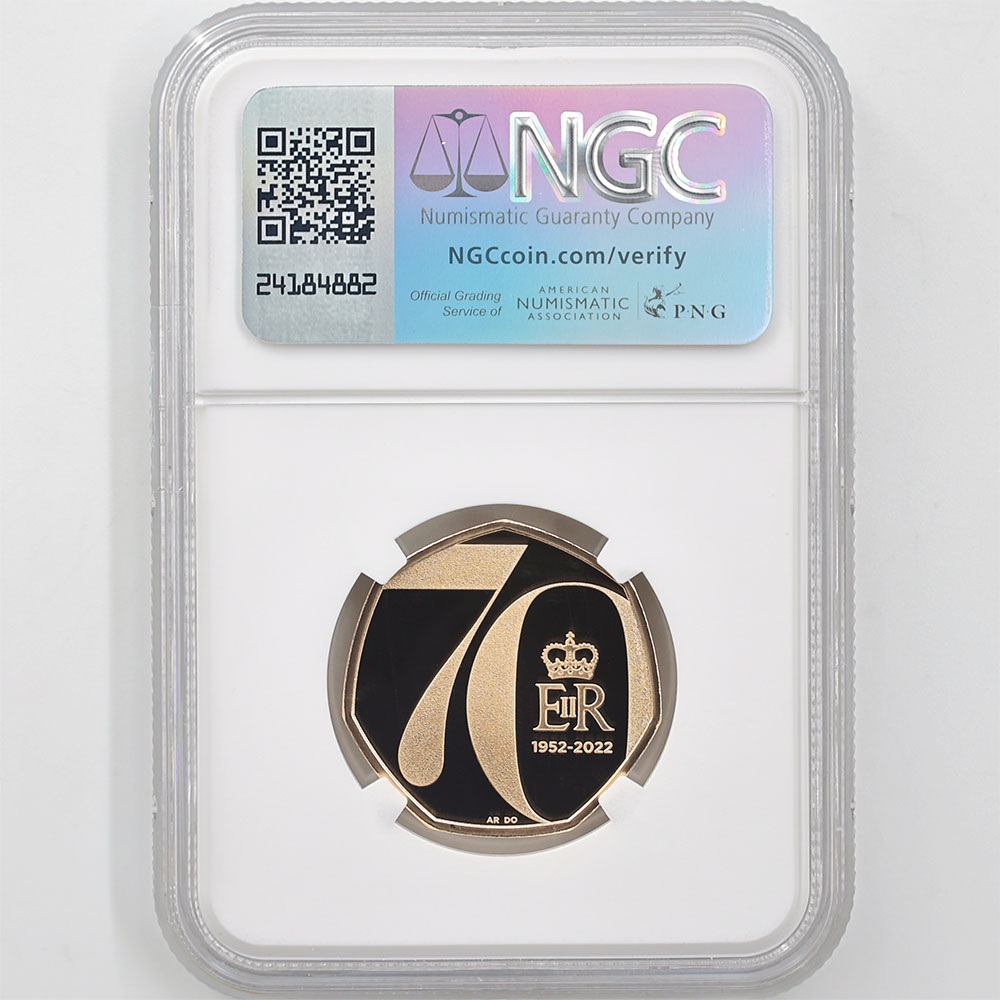 2022 �ѹ� ���ꥶ�٥�2��¨��70��ǯ��ǰ �ץ���ʡ�����ӥ꡼ 50�ڥ� ��� �ץ롼�� NGC PF 69 UC ��ǹ���� ����̤������