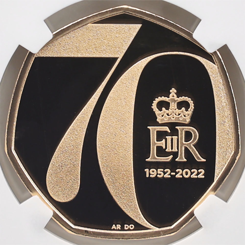 2022 �ѹ� ���ꥶ�٥�2��¨��70��ǯ��ǰ �ץ���ʡ�����ӥ꡼ 50�ڥ� ��� �ץ롼�� NGC PF 69 UC ��ǹ���� ����̤������