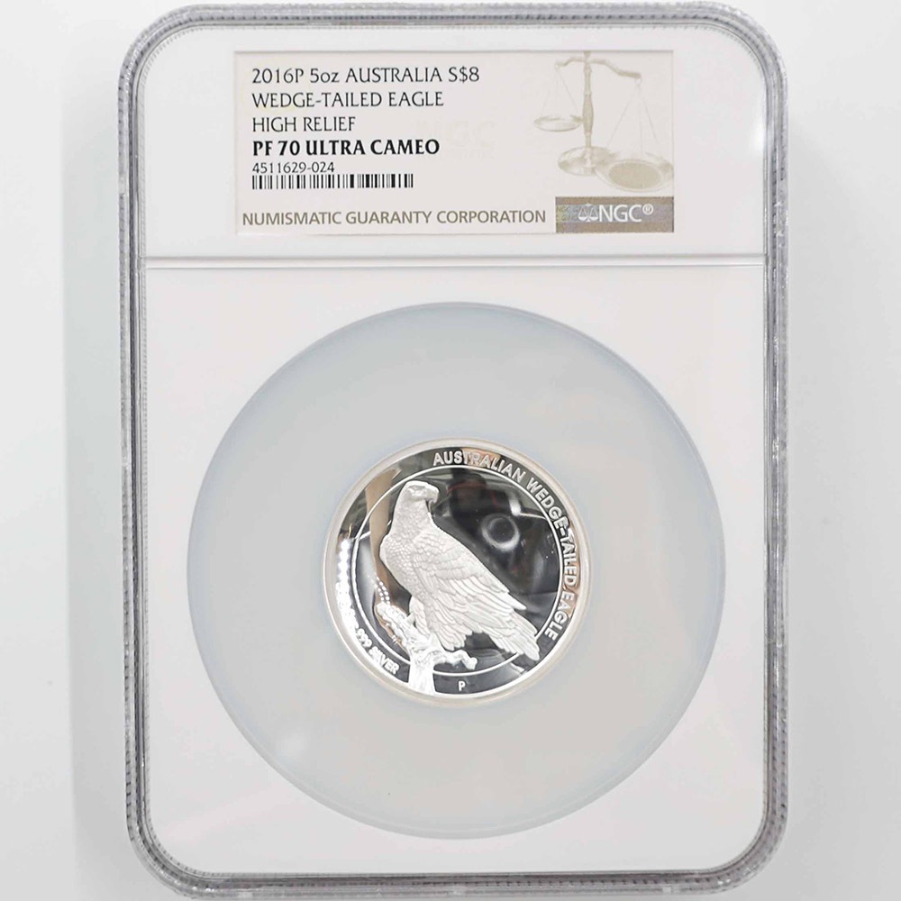 2016 �������ȥ�ꥢ �ϥ���꡼�� ���ʥ����̥亮 8��ɥ� ��� 5���� �ץ롼�� NGC PF 70 UC �ǹ���� ����̤������ �����å��ơ��륤������