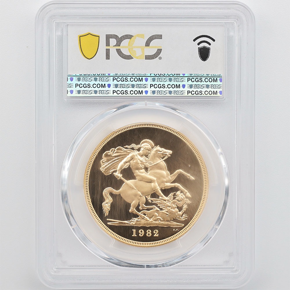 ��������1982 �ѹ� ���ꥶ�٥�2�� ���֥�� 5�ݥ�ɡ�5���֥��˶�� �ץ롼�� PCGS PR 68 DCAM ����̤������ �����硼��ε�༣ �����ꥹ ��� �ڥݥ���ȡ������ݥ������оݳ���
