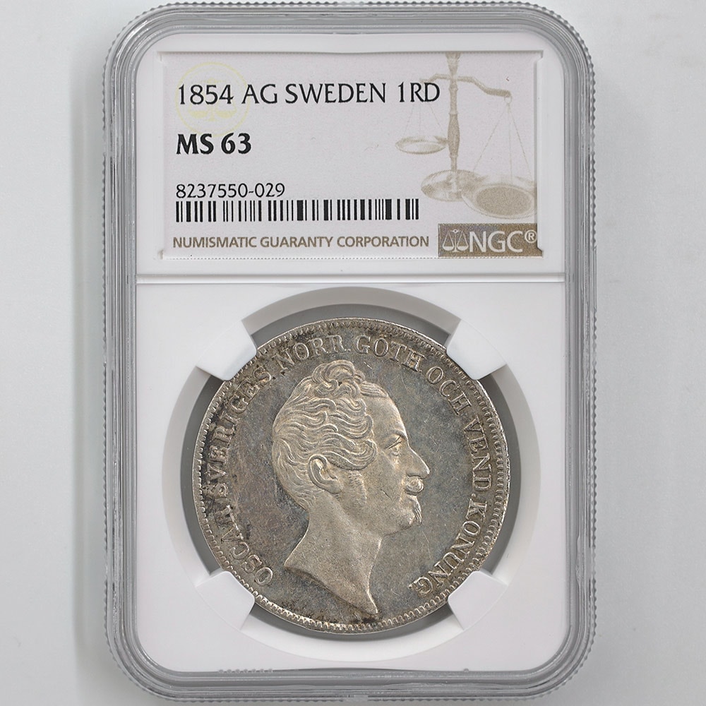 1854 ���������ǥ� ��������1�� 1�ꥯ�����顼 ��� NGC MS 63 ��ǹ���� ̤������ 