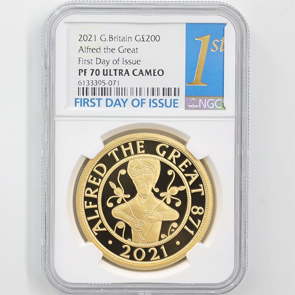2021 ѹ եå粦¨1,150ǯǰ 200ݥ  2 ץ롼 NGC PF 70 UC FDOI  ʽ ǹ ̤ Ȣ ꥹ 