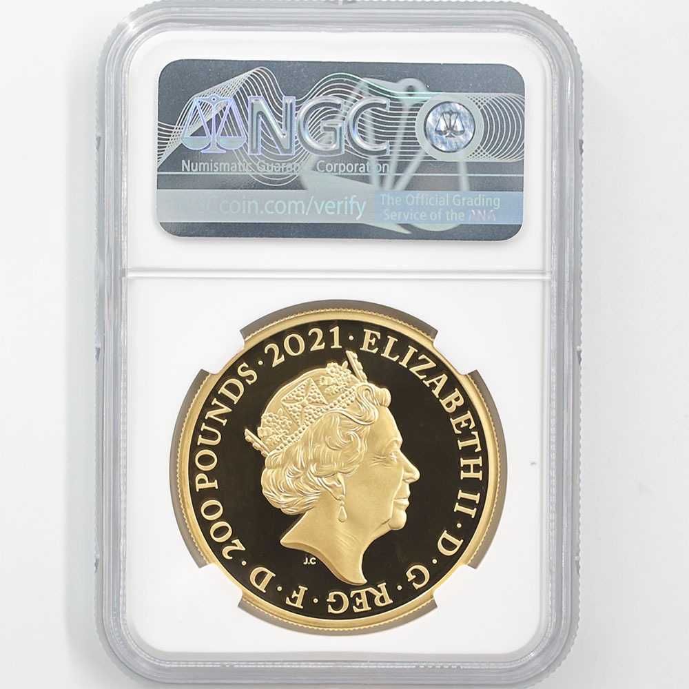 2021 ѹ եå粦¨1,150ǯǰ 200ݥ  2 ץ롼 NGC PF 70 UC FDOI  ʽ ǹ ̤ Ȣ ꥹ 