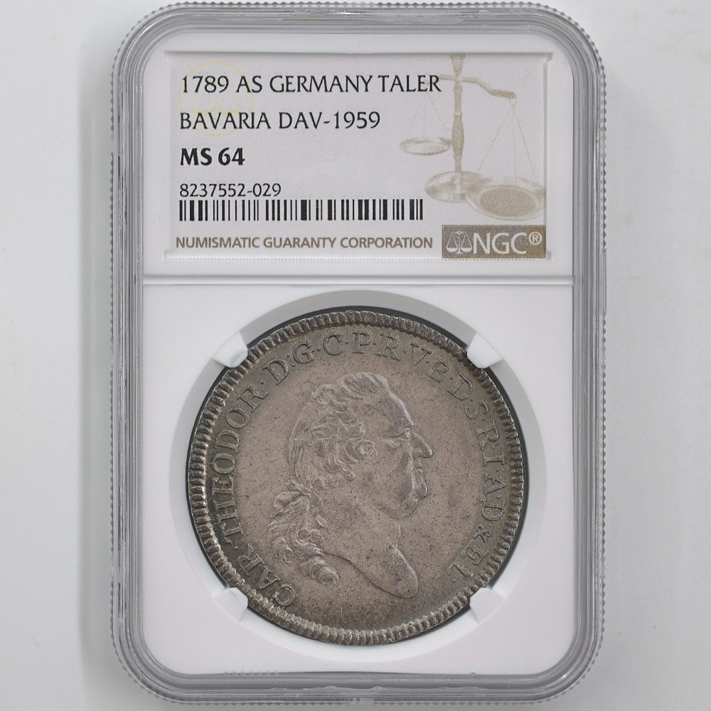 1789 �ɥ��� �Х������ �����롦�ƥ��ɡ��� 1�����顼 ��� NGC MS 64 �ǹ���� ̤���ѡ�����̤������