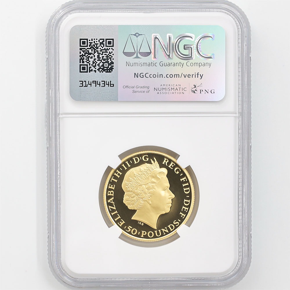 �������� 2014 �ѹ� �֥꥿�˥� 50�ݥ�� ��� 1/2���� �ץ롼�� NGC PF 70 UC �ǹ���� ����̤������ �����ꥹ�ڥݥ���ȡ������ݥ������оݳ���