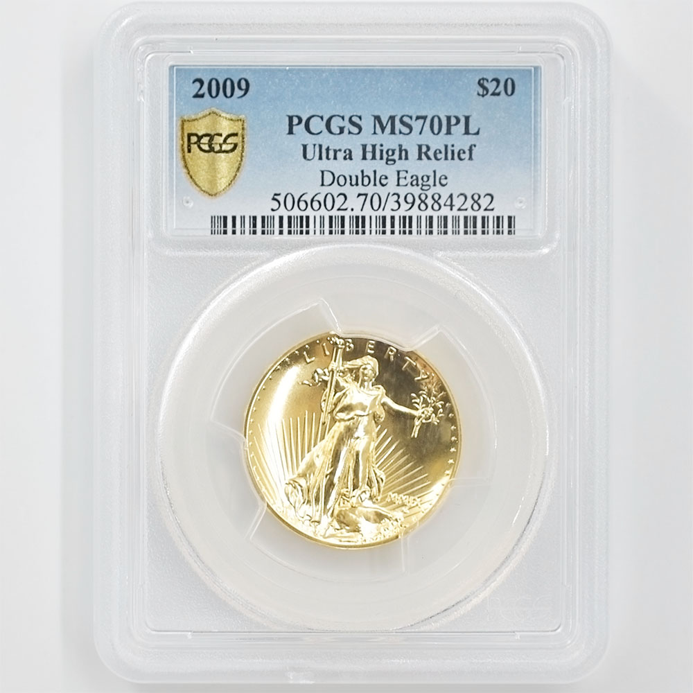 �������� 2009 ����ꥫ ����ȥ�ϥ���꡼�� ���֥륤������ 20�ɥ� ��� 1���� ̤���� PCGS MS 70 PL  �ǹ���� ����̤�����ʡڥݥ���ȡ������ݥ������оݳ���