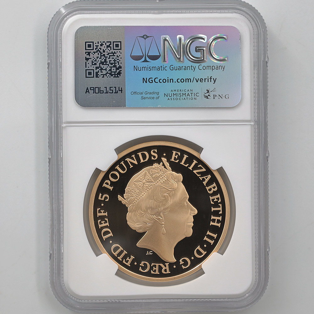 2017 �ѹ� ���ꥶ�٥�2�� ¨��65��ǯ��ǰ ���ե���������ӥ꡼ 5�ݥ�� ��� �ץ롼�� NGC PF 70 UC �ǹ���� ����̤������ �����ꥹ ���