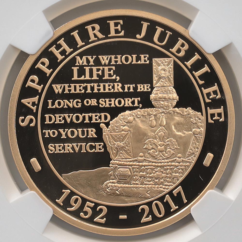 2017 �ѹ� ���ꥶ�٥�2�� ¨��65��ǯ��ǰ ���ե���������ӥ꡼ 5�ݥ�� ��� �ץ롼�� NGC PF 70 UC �ǹ���� ����̤������ �����ꥹ ���